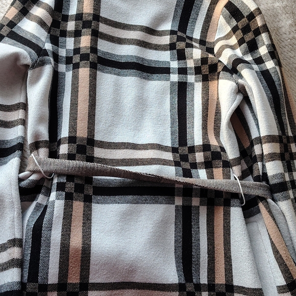 Plaid Hooded Cardigan Coat - Picture 4 of 8